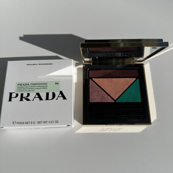 Prada Dimensions Durable MultiEffect Eyeshadow Quad Refillable Compact 04 Poetry - Picture 1 of 13